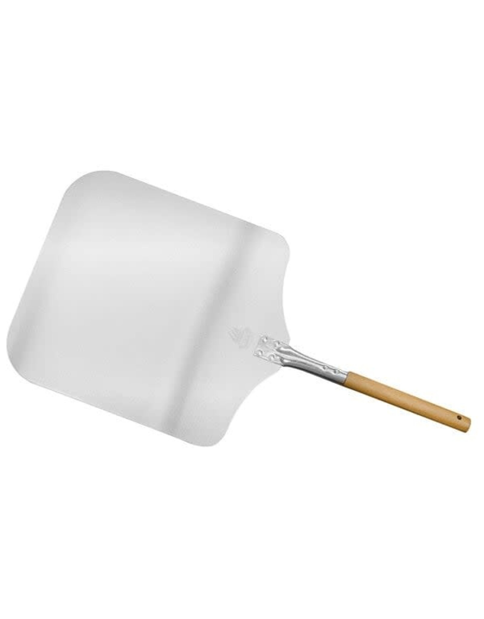 WPPO WPPO 14" x 16" Aluminum Pizza Peel with 22" Wooden Handle - WKPA-1438W