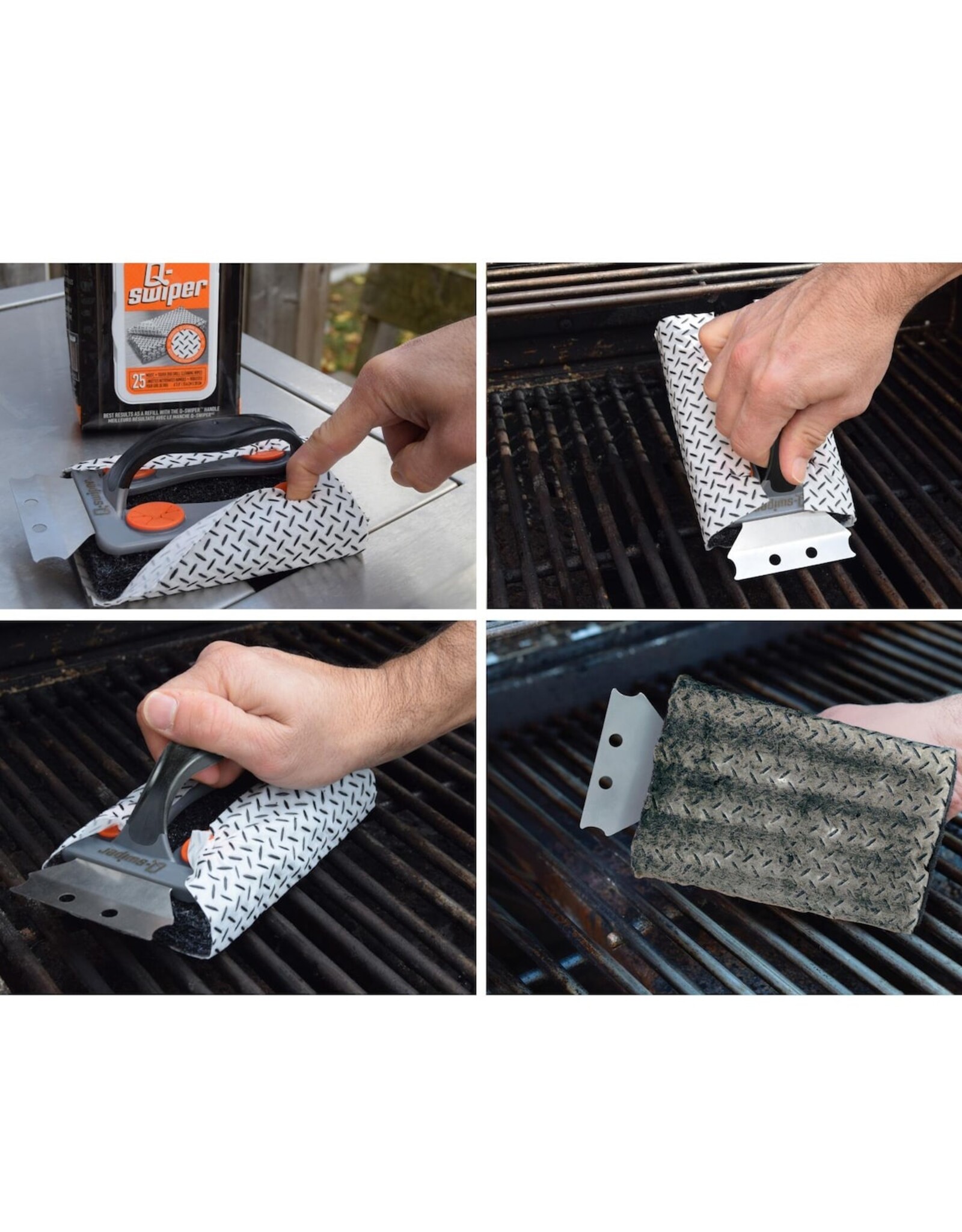 Q-Swiper Proud Grill Company Q-Swiper Grill Cleaning Wipes 40ct - 2400C