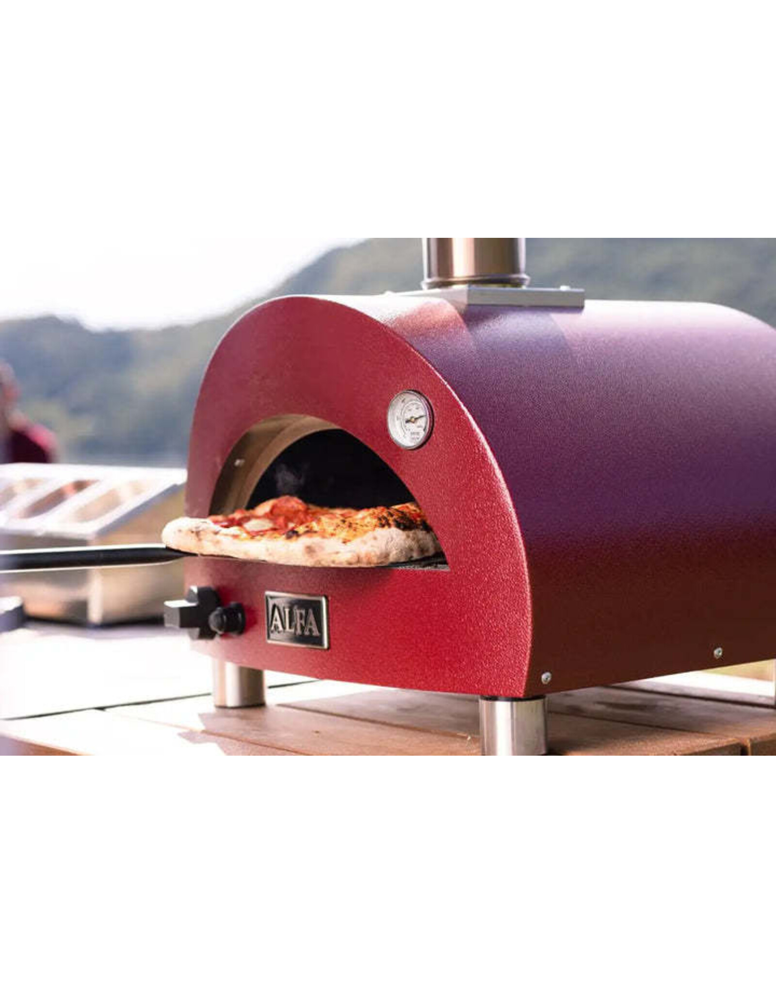 Alfa Pizza Ovens Alfa Portable Gas LP Only -Antique Red - FXMD-PT-GROA-U