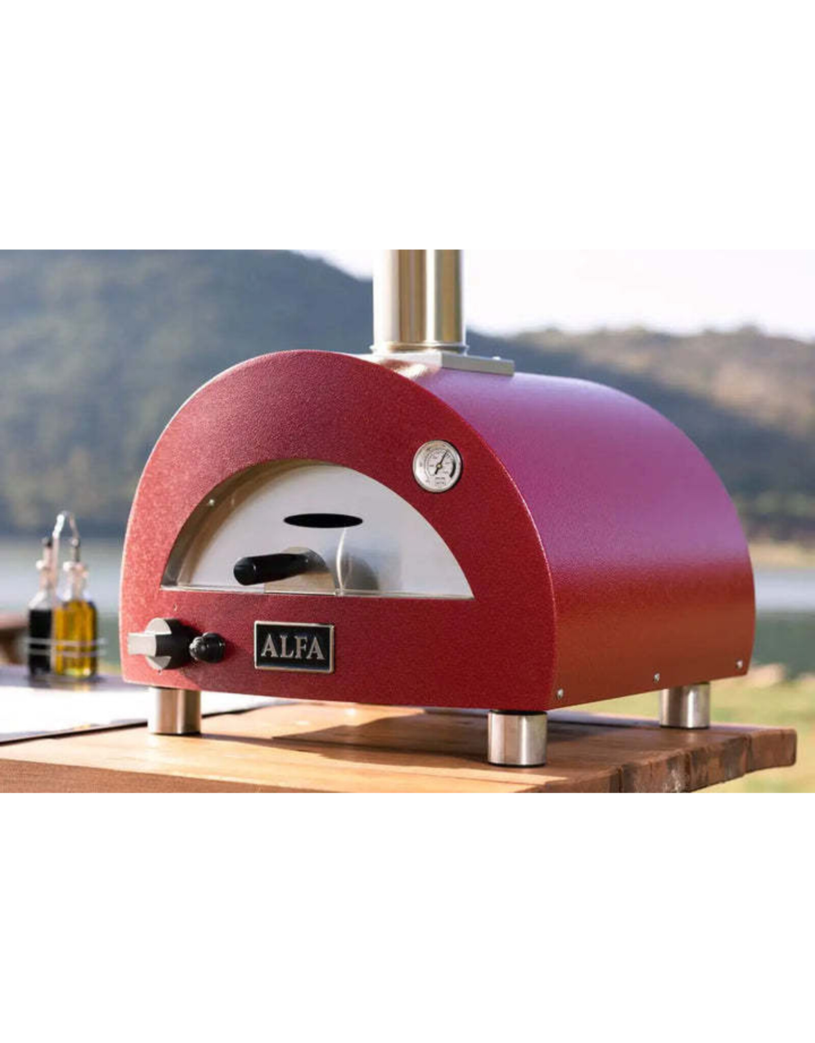 Alfa Pizza Ovens Alfa Portable Gas LP Only -Antique Red - FXMD-PT-GROA-U