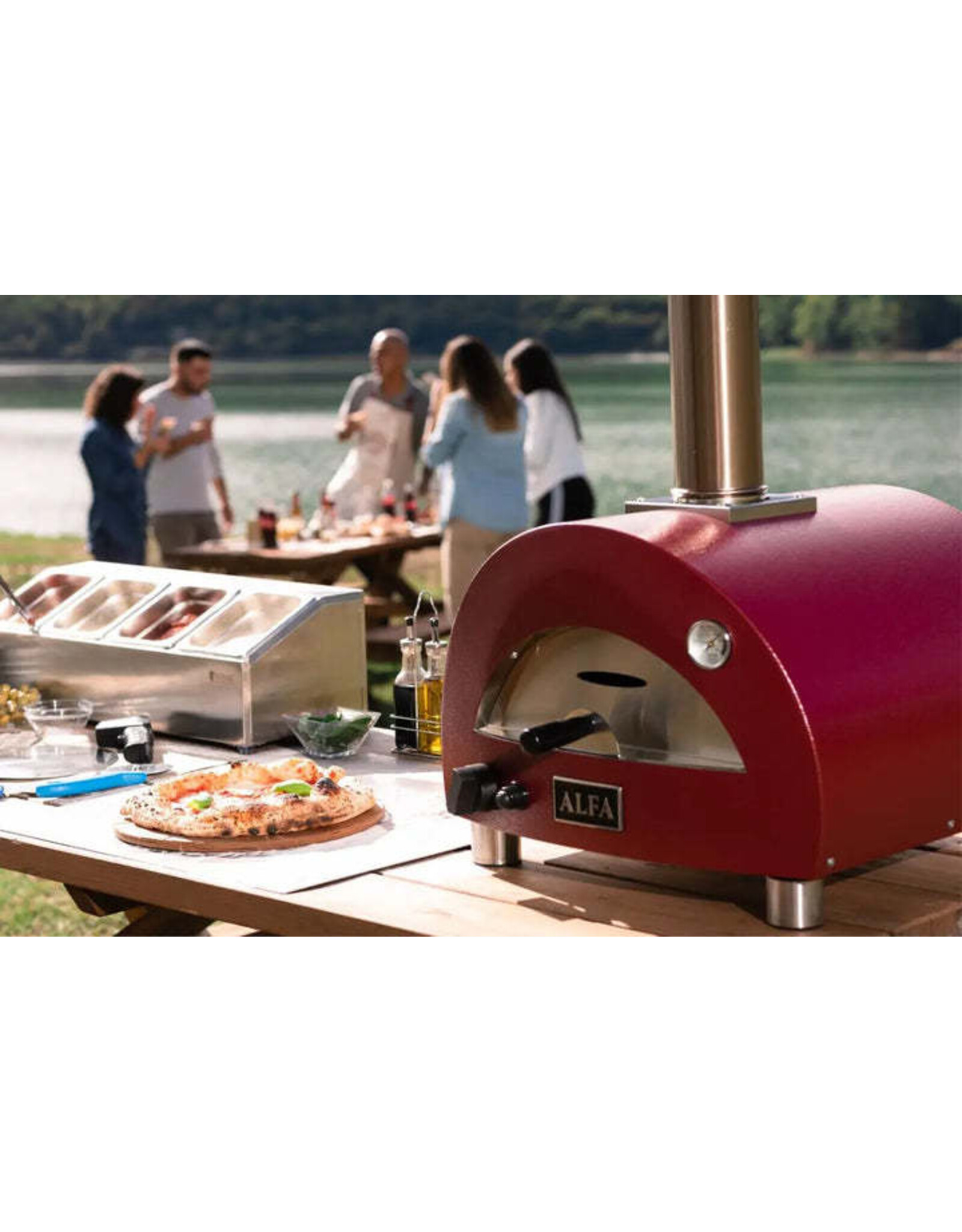 Alfa Pizza Ovens Alfa Portable Gas LP Only -Antique Red - FXMD-PT-GROA-U