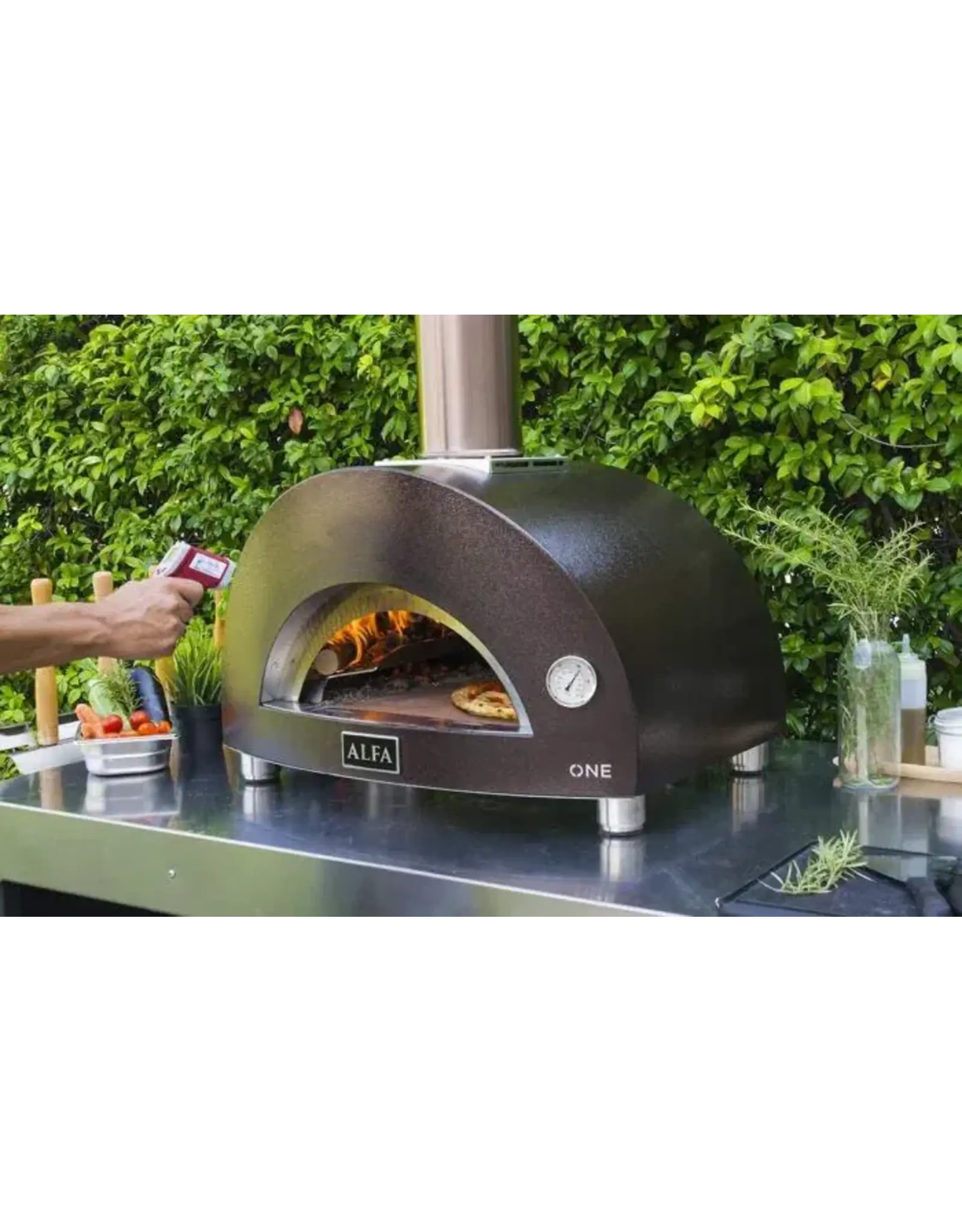 Alfa Pizza Ovens Alfa Moderno 1 Pizze Countertop Propane Gas Pizza Oven Copper -  FXMD-1P-GRAM-U
