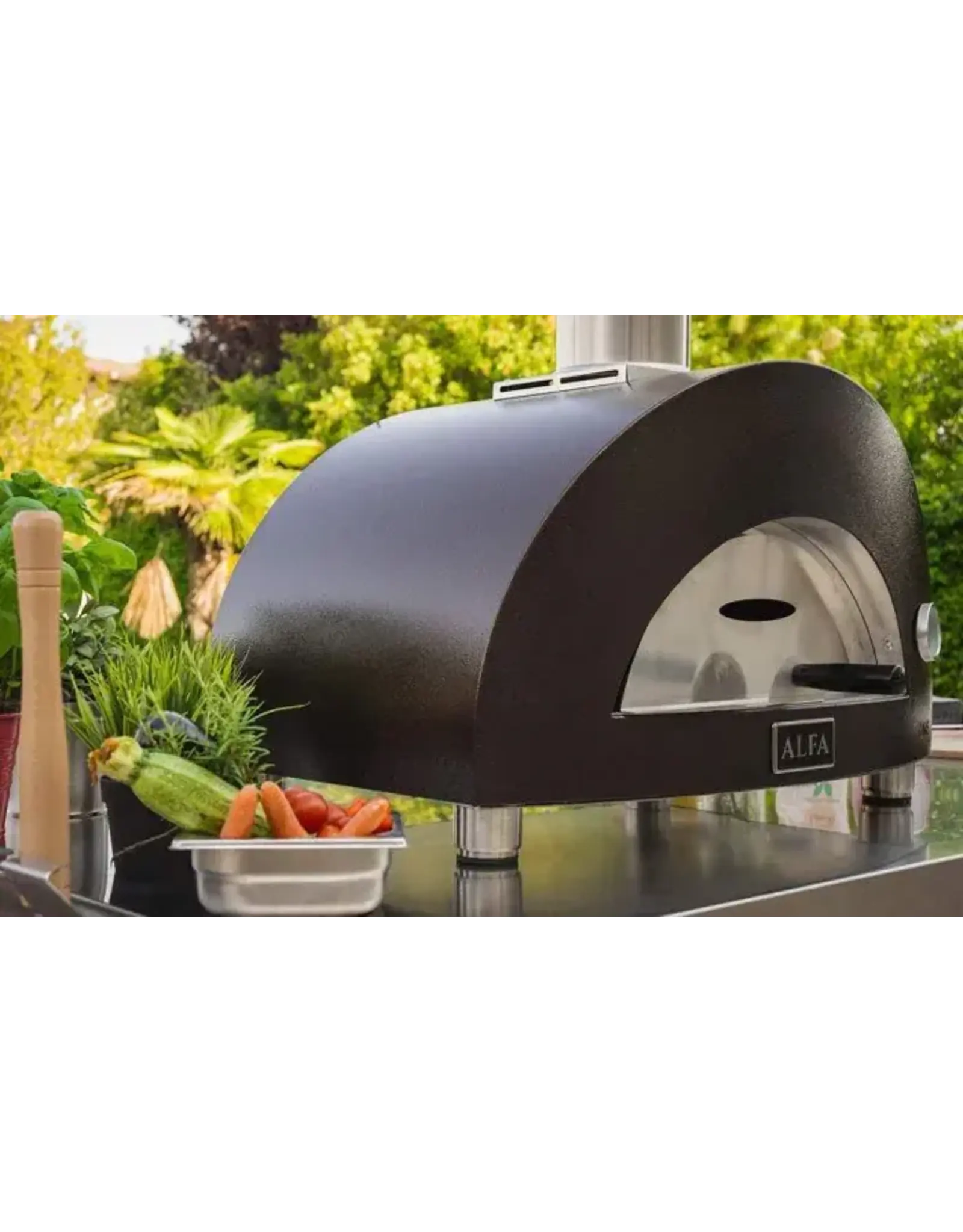 Alfa Pizza Ovens Alfa Moderno 1 Pizze Countertop Natural Gas Pizza Oven Copper - FXMD-1P-MRAM-U