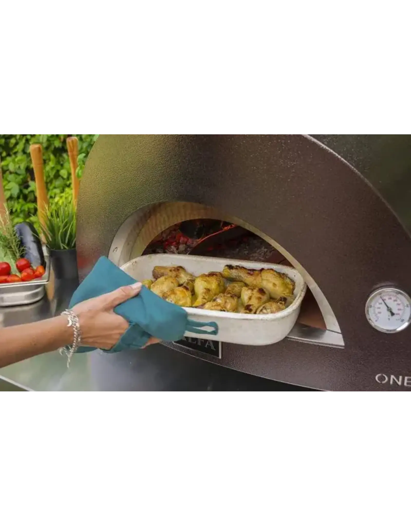 Alfa Pizza Ovens Alfa Moderno 1 Pizze Countertop Natural Gas Pizza Oven Copper - FXMD-1P-MRAM-U