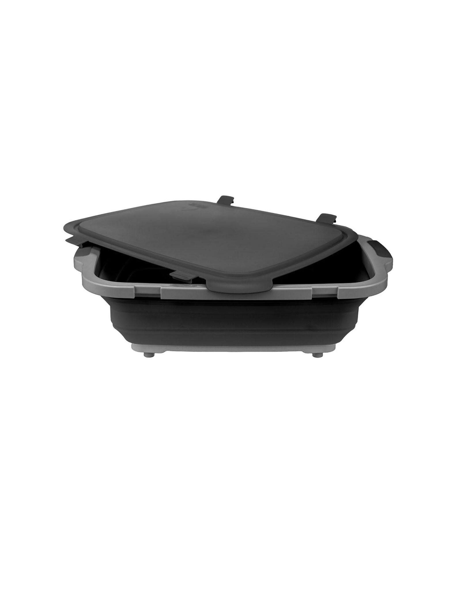 Drip EZ Drip EZ BBQ Prep Tub w/ Locking Lid - Black/Grey - TUBV2-XL-1-BL