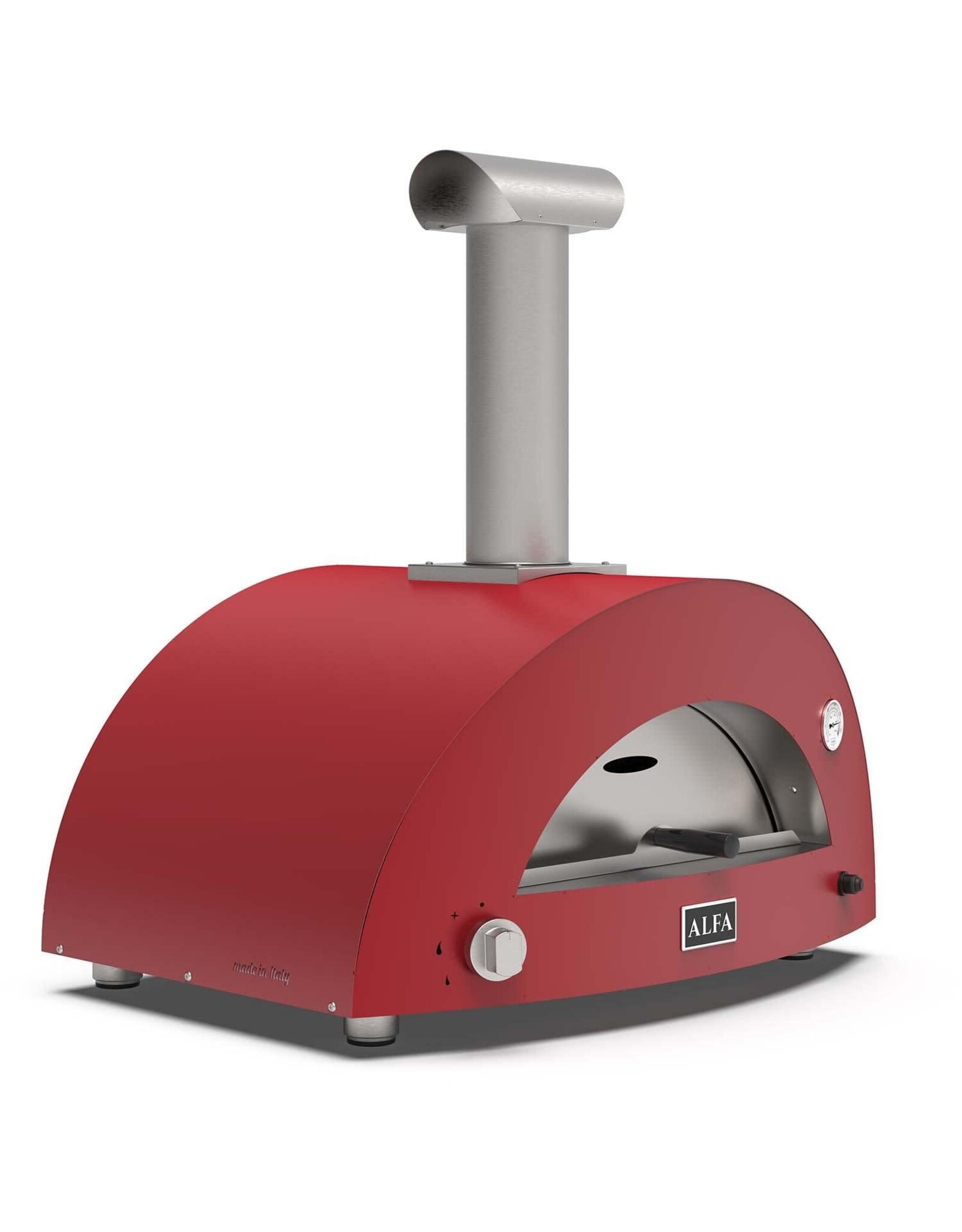 Alfa Pizza Ovens Alfa Moderno 2 Pizze Outdoor Wood Pizza Oven - Antique Red - FXMD-2P-LROA