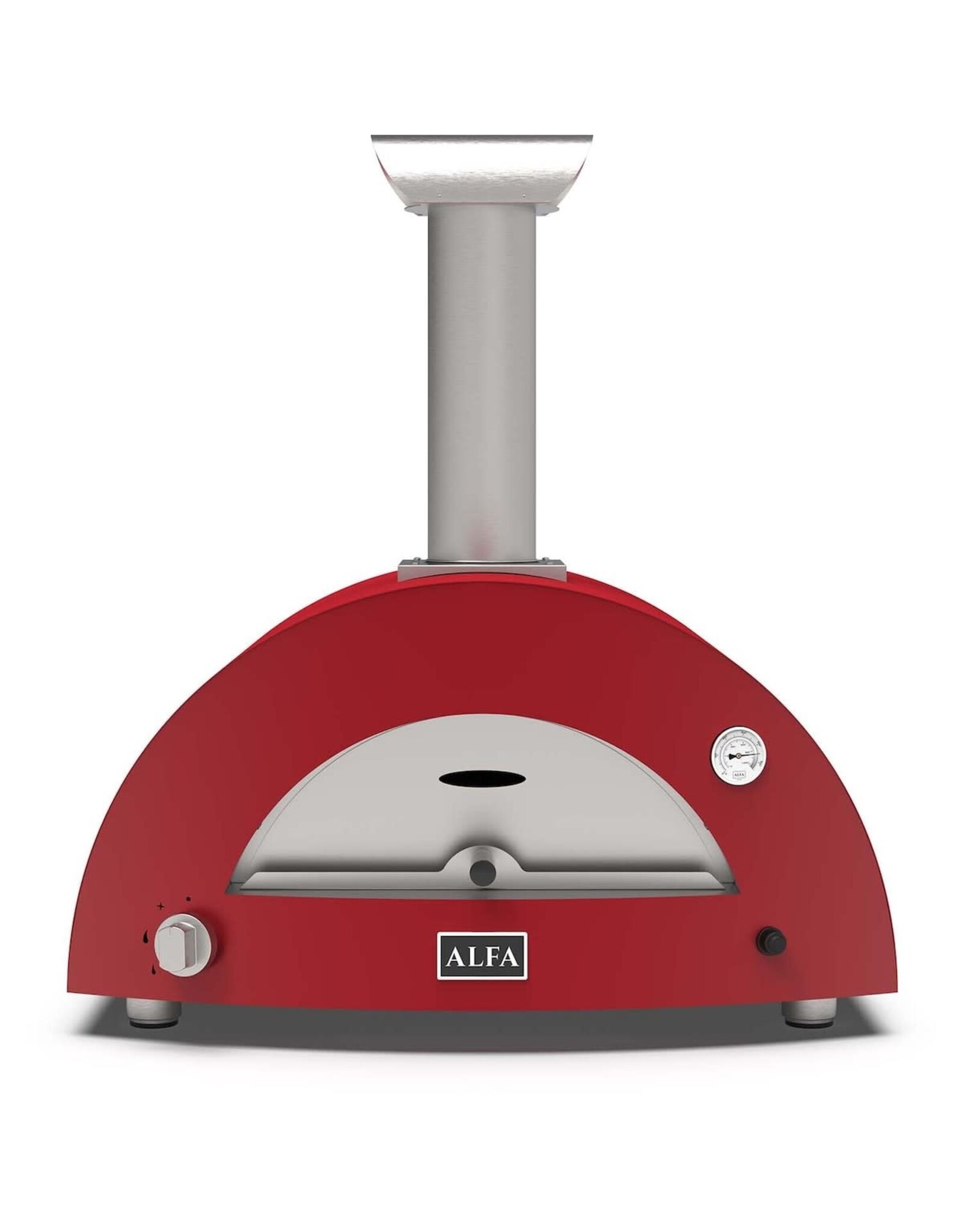 Alfa Pizza Ovens Alfa Moderno 2 Pizze Outdoor Wood Pizza Oven - Antique Red - FXMD-2P-LROA