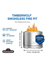 Napoleon Napoleon Napoleon Large Timberwolf SS Wood Fire Pit - July - NWFPLTI-SS