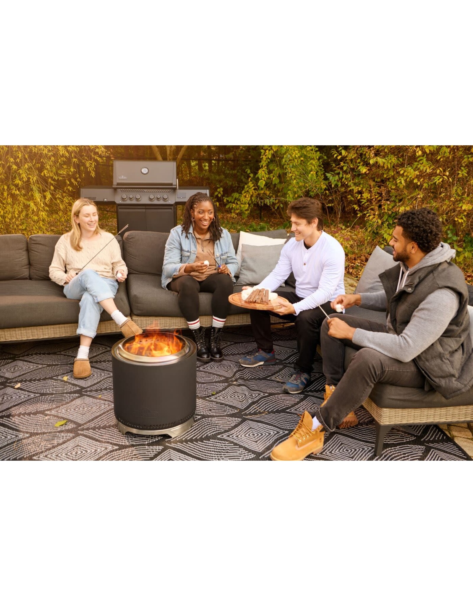 Napoleon Napoleon Medium Timberwolf Phantom Wood Fire Pit - NWFPMTI-PHM