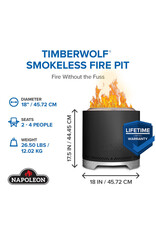 Napoleon Napoleon Medium Timberwolf Phantom Wood Fire Pit - NWFPMTI-PHM