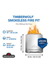 Napoleon Napoleon Medium Timberwolf SS Wood Fire Pit - NWFPMTI-SS