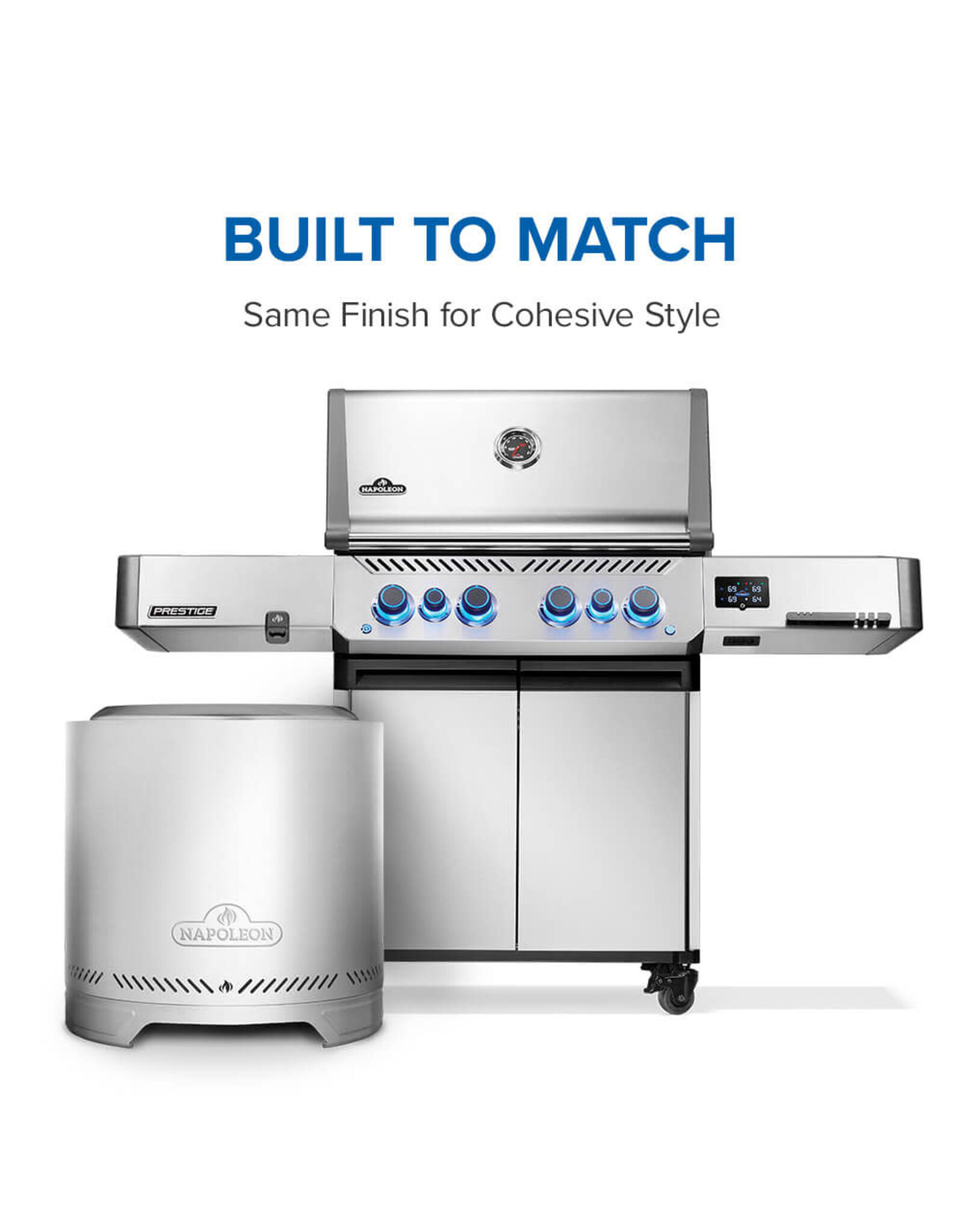 Napoleon Napoleon Napoleon Medium Timberwolf SS Wood Fire Pit - July - NWFPMTI-SS