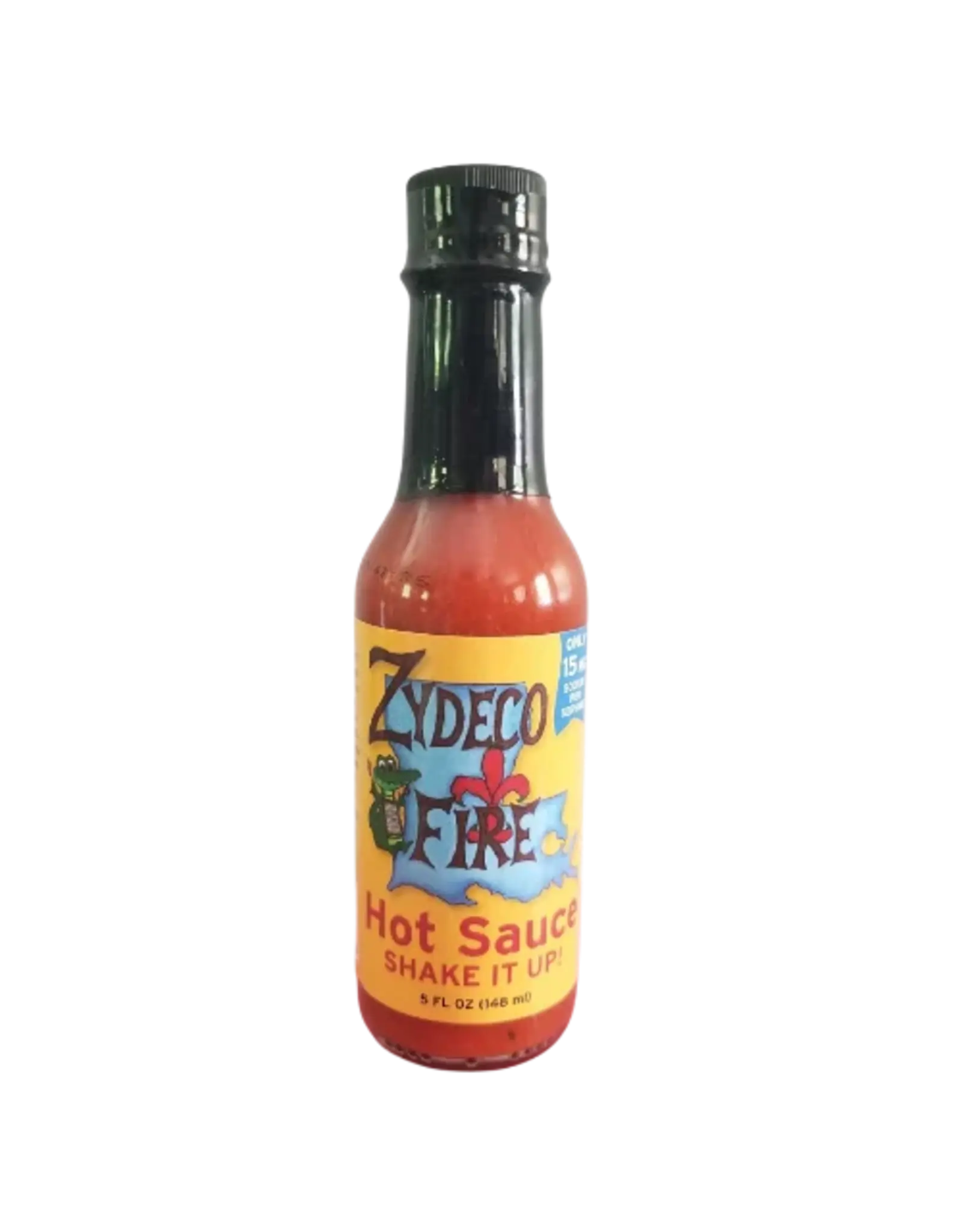 Zydeco Fire Zydeco Fire Cajun Hot Sauce, 5 Ounce Bottle (No MSG, Very Low Sodium Blend) - 953140
