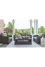 Ashley Furniture Ashley Furniture by Signature Design - Oasis Outdoor Sofa/Chairs/Table (Set of 4) in Gray - P335-081