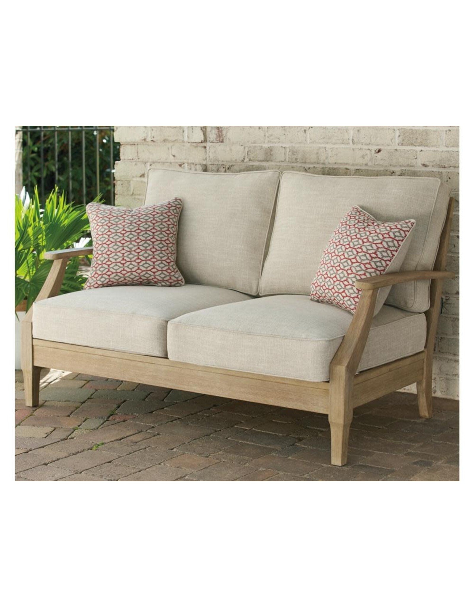 Ashley Furniture Ashley Furniture by Signature Design - Clare View Loveseat W/Cushion in Beige - P801-835