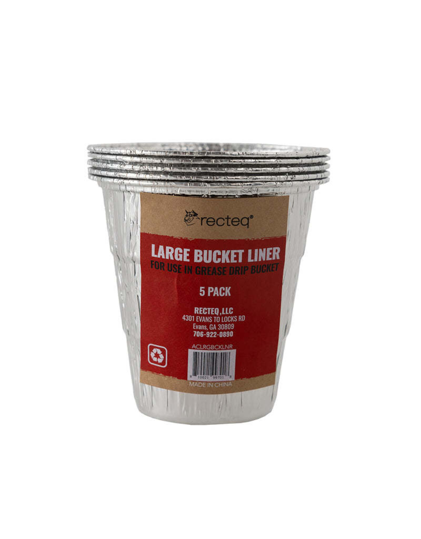 Recteq Recteq Large Aluminum Grease Drip Bucket Foil Liner 5 Pack - ACLRGBCKLNR