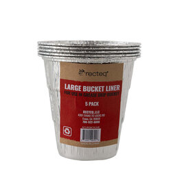 Recteq Recteq Large Aluminum Grease Drip Bucket Foil Liner 5 Pack - ACLRGBCKLNR