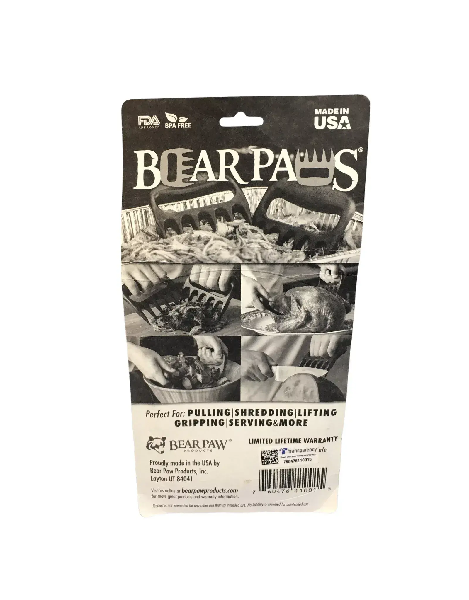 Bear Paw Products The Original Bear Paws Meat Shredders - Black - BP01