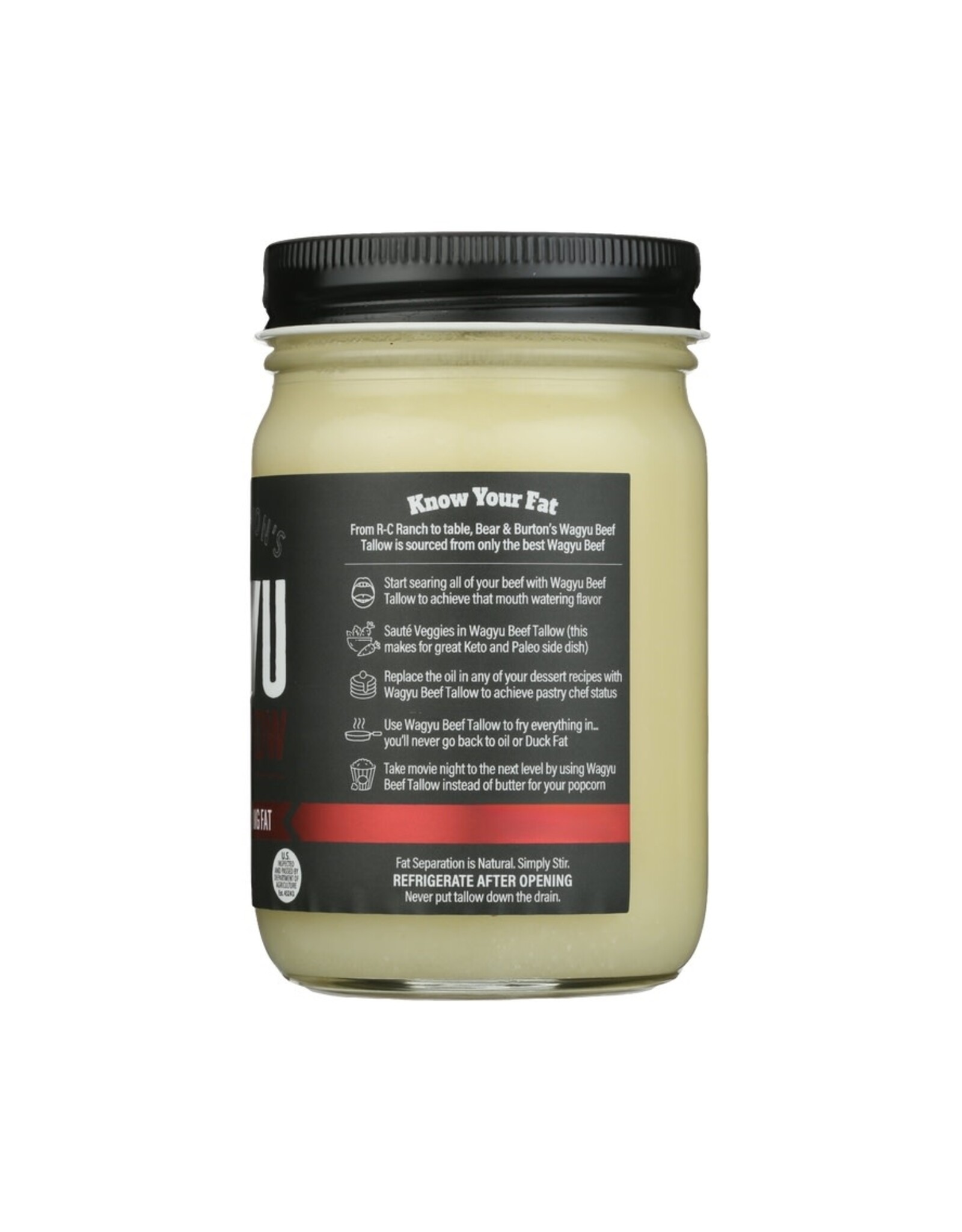 Bear & Burton's Bear & Burton's Beef Tallow, Wagyu, 10 oz Jar -