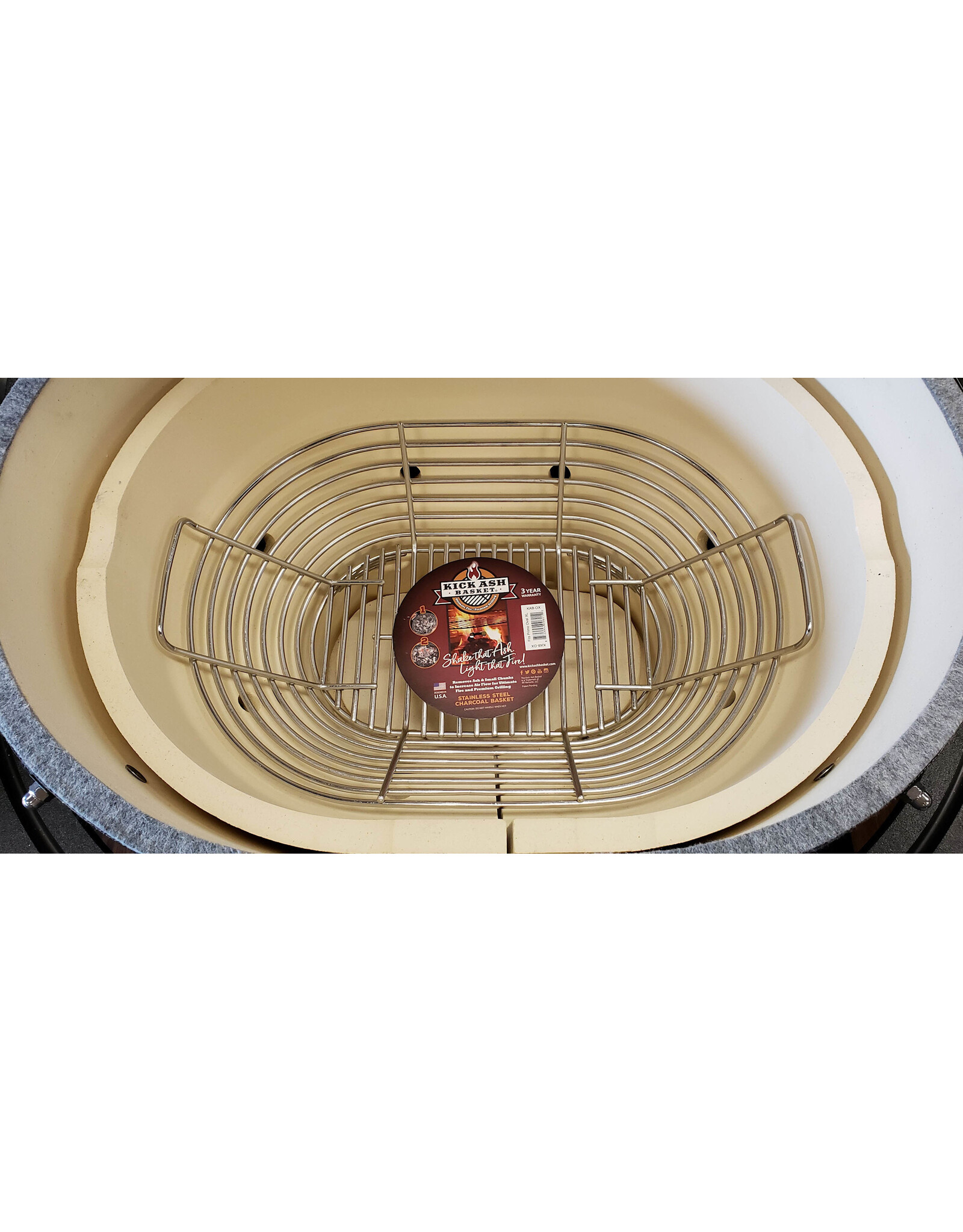 Kick Ash Basket Kick Ash Basket For X-Large Primo Oval Grill - KAB-OX-SS