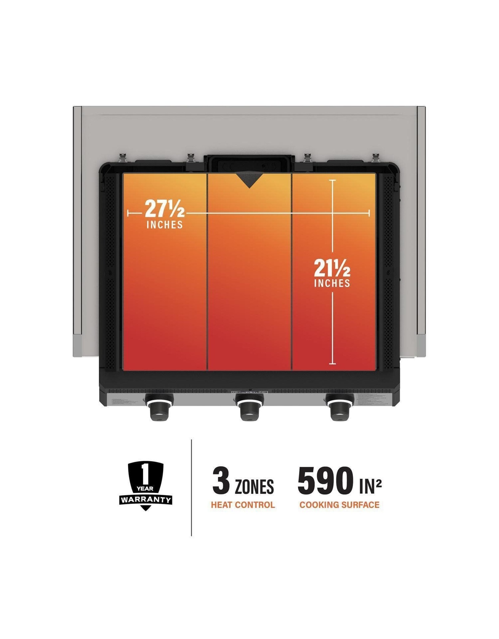 Blackstone Blackstone 28-Inch XL Built-In Propane Gas Griddle W/Hood - 6128
