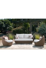 Ashley Furniture Ashley Furniture Cardiff Beach 4-Piece Outdoor Conversation Set with Coffee Table