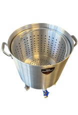 High Performance Cookers High Performance Cookers 120 QT Performance Seafood Pot - 1" Gate Valve - PW120-BTJ-VLV100