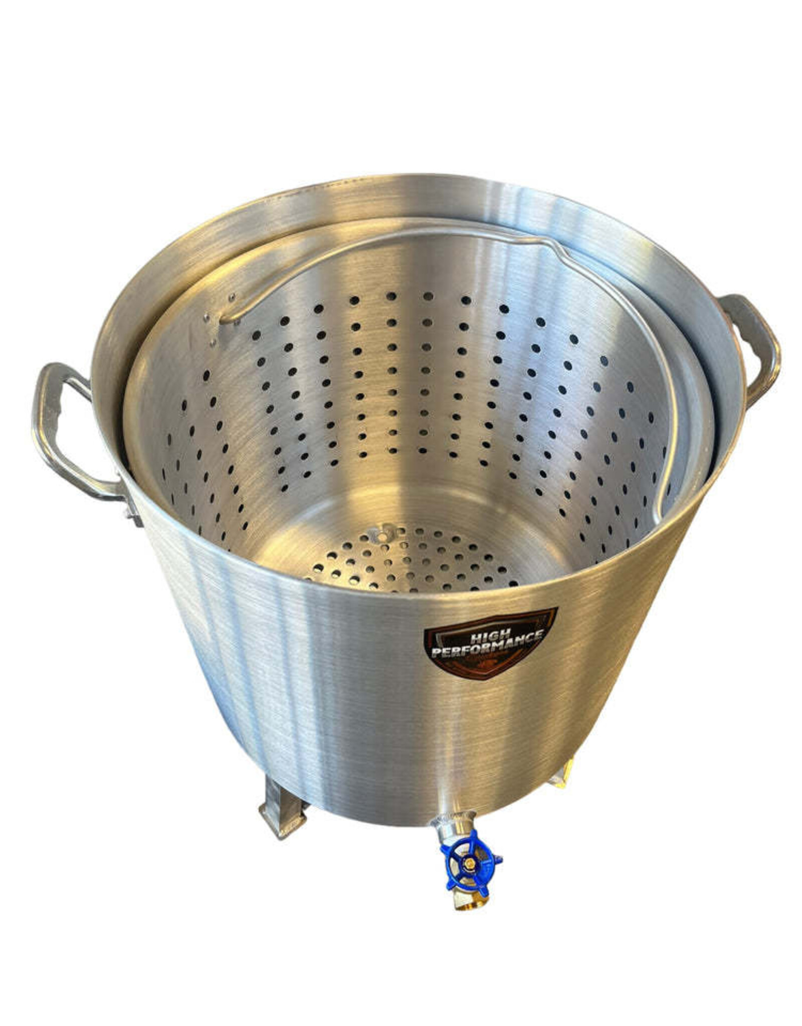 High Performance Cookers High Performance Cookers 120 QT Performance Seafood Pot - 1" Gate Valve - PW120-BTJ-VLV100