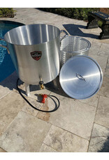 High Performance Cookers High Performance Cookers 120 QT Performance Seafood Pot - 1" Gate Valve - PW120-BTJ-VLV100