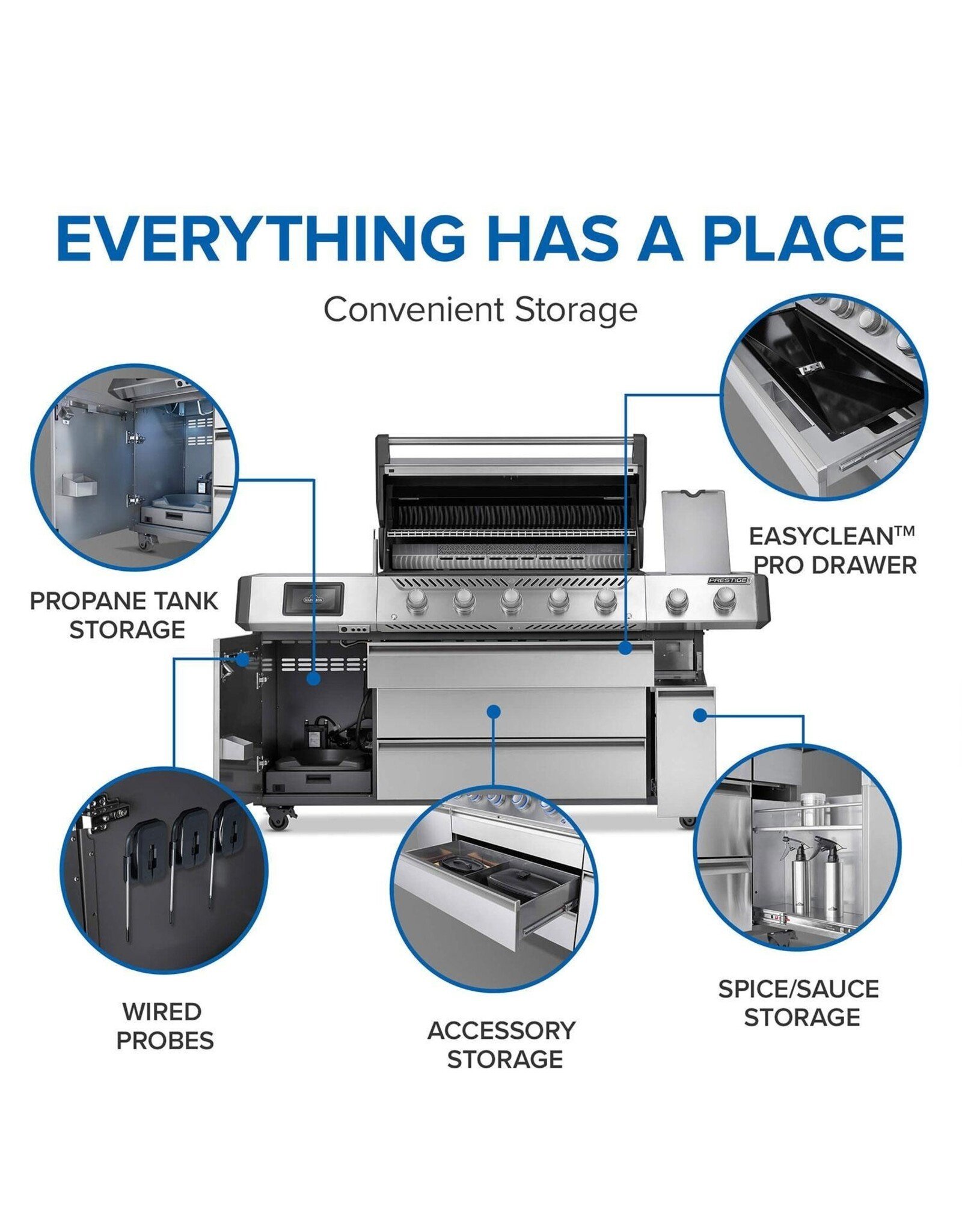 Napoleon Napoleon Prestige PRO 665 Elite 5-Burner Natural Gas Grill w/ Smart Technology & Electric Smoker Box - PRO665VXRSIBNSS