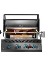 Napoleon Built-In 700 Series Gas Grill with Infrared Rear Burner  Matte Black Stainless Steel