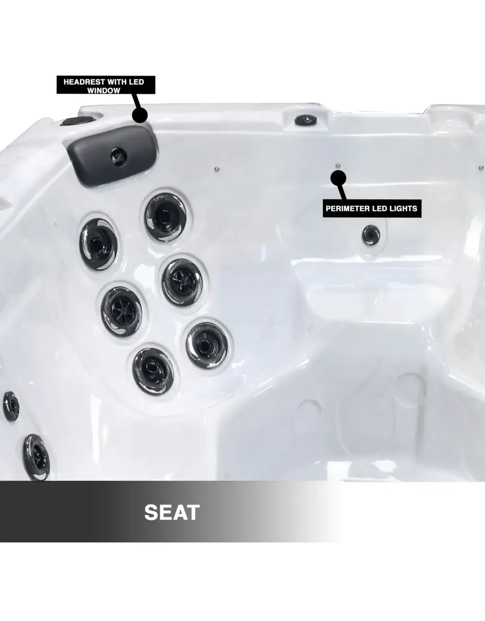 Great Lakes Spas Michigan Lounger 6-Person Hot Tub