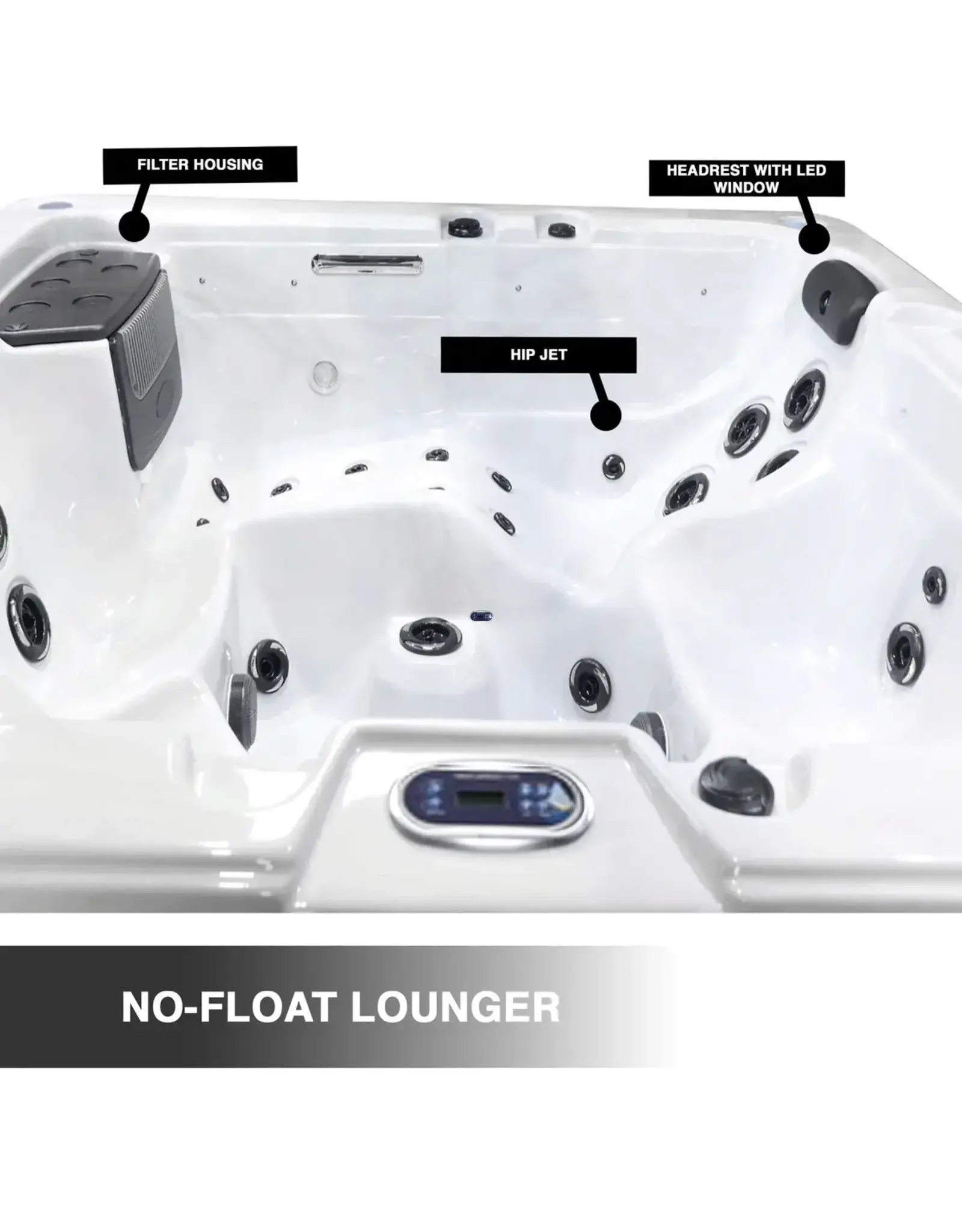 Great Lakes Spas Great Lakes Spas - Michigan Lounger 6-Person Hot Tub
