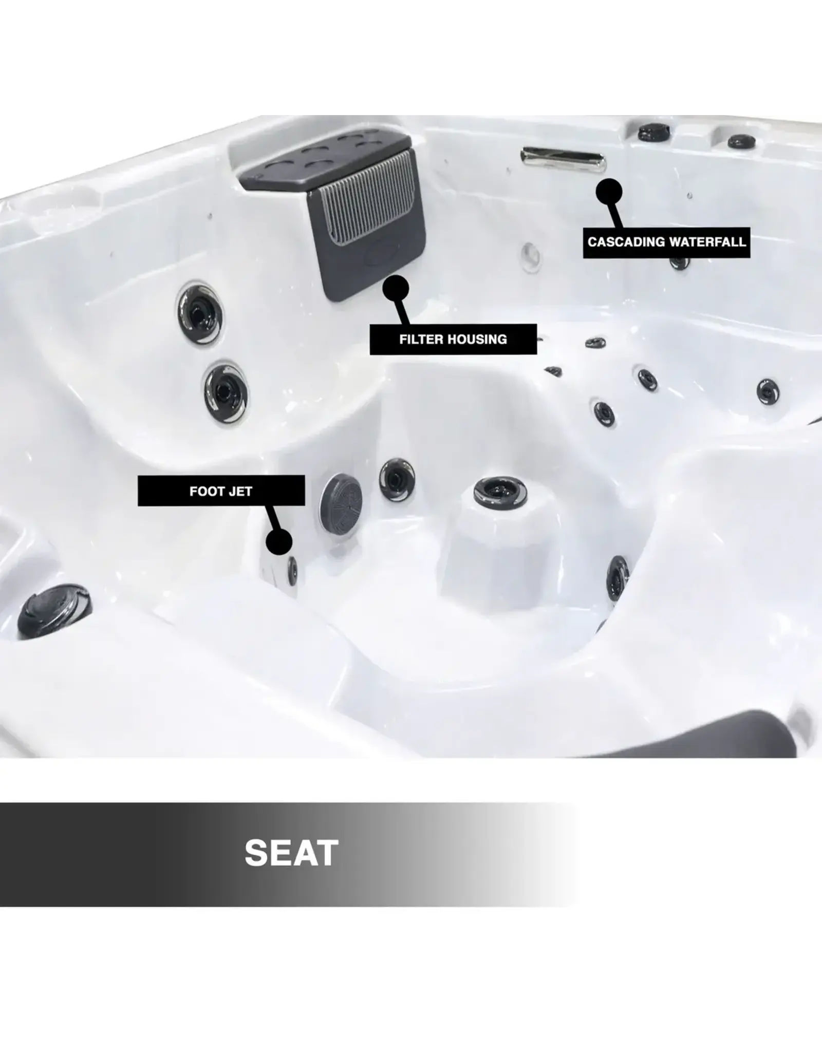 Great Lakes Spas Great Lakes Spas - Michigan Lounger 6-Person Hot Tub