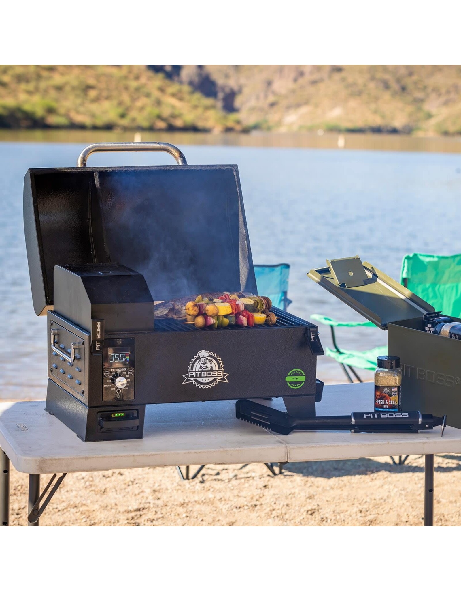 Pit Boss Pit Boss Table Top Pellet Grill - Battery Powered - 10798