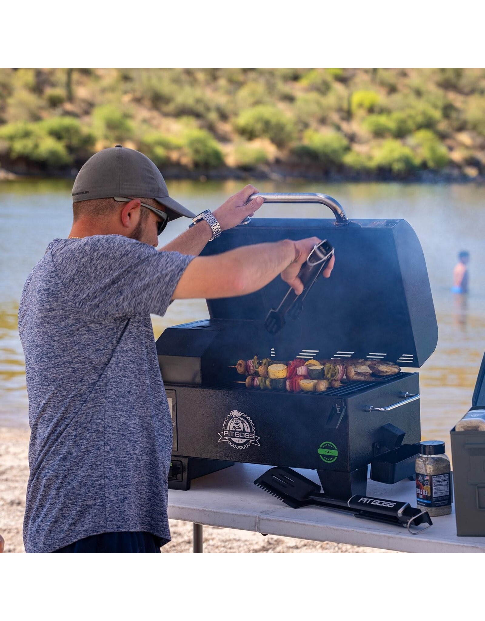 Pit Boss Pit Boss Table Top Pellet Grill - Battery Powered - 10798