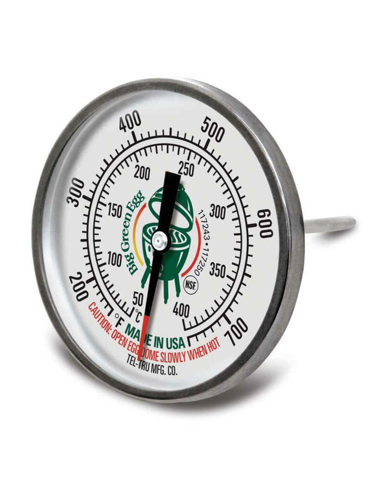 Big Green Egg Big Green Egg Tel-Tru Temperature Gauge LARGE DIAL 3"/8cm (750°F / 400°C) (fits all except Mini) - 117250