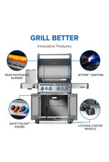Napoleon Rogue® PRO-S 525 Grill with Infrared Side and Rear Burners, Stainless Steel Natural Gas