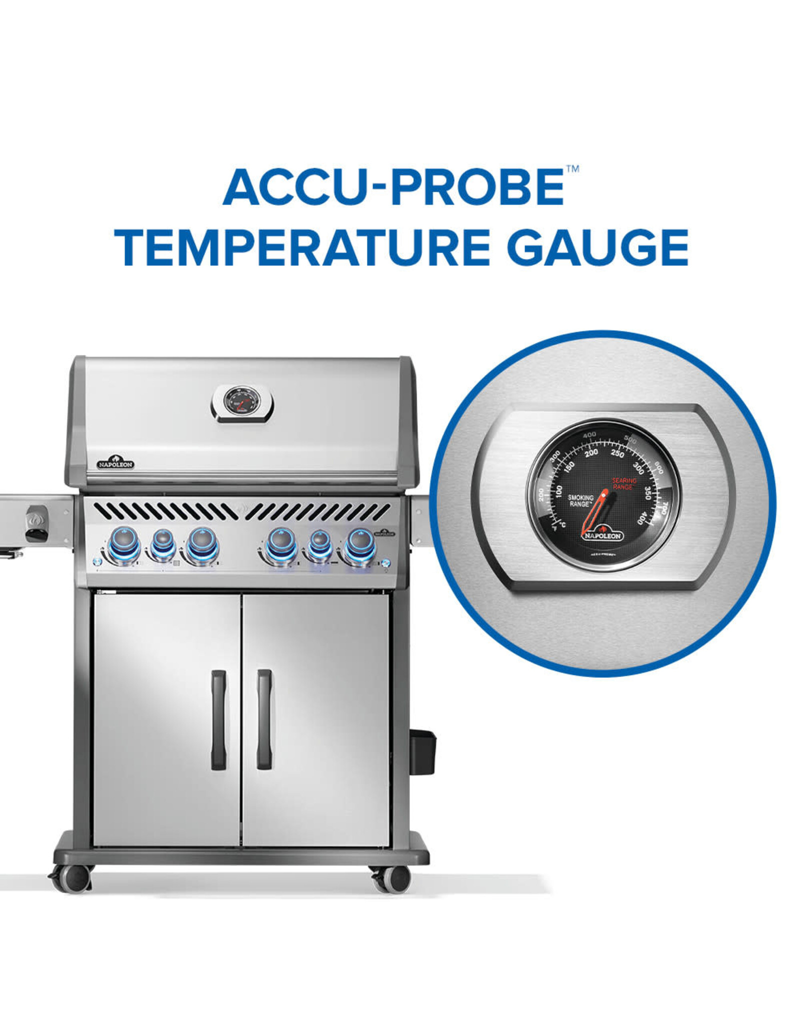 Napoleon Rogue® PRO-S 525 Grill with Infrared Side and Rear Burners, Stainless Steel Natural Gas