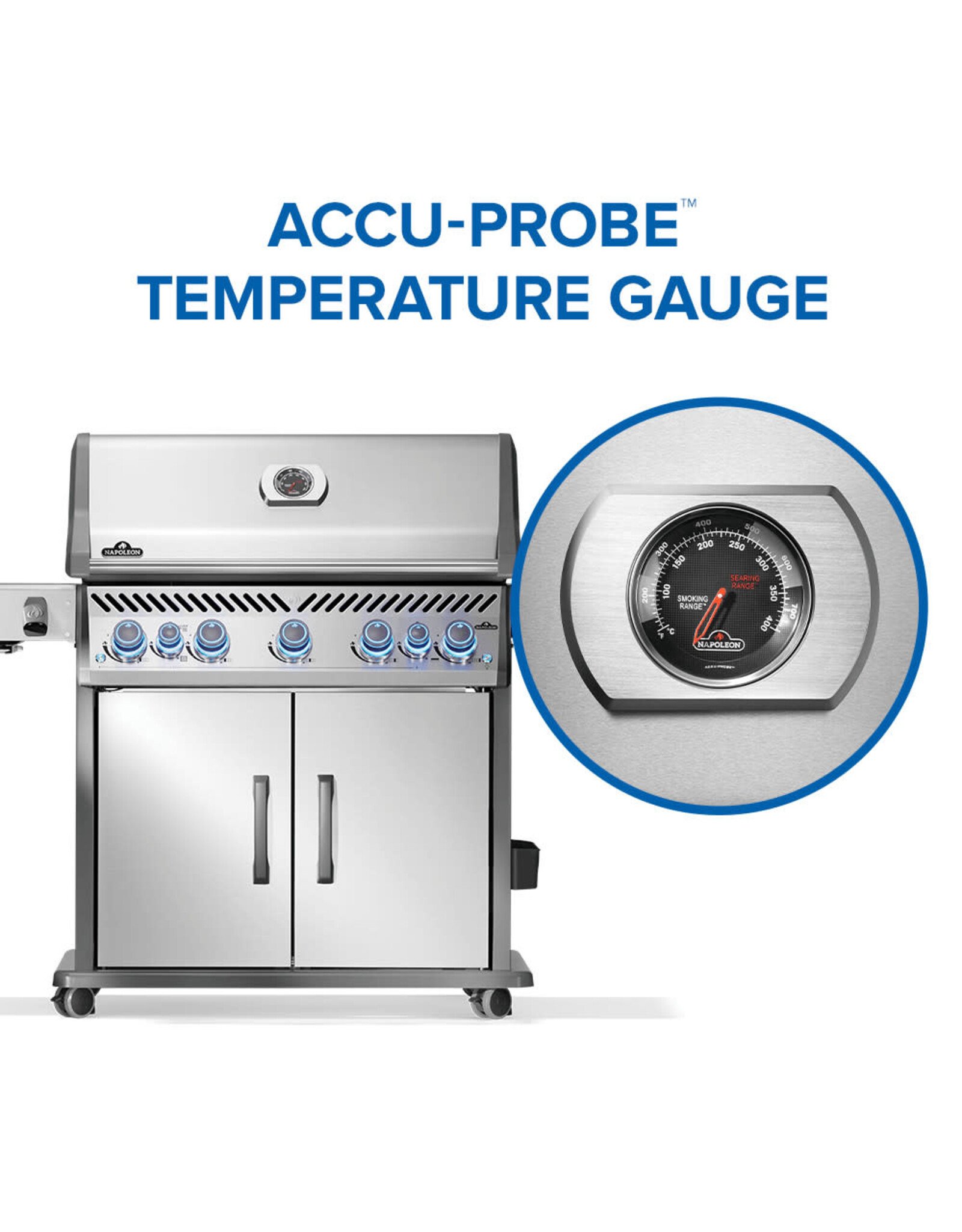 Napoleon Rogue® PRO-S 625 Gas Grill with Infrared Side and Rear Burners, Stainless Steel Natural Gas