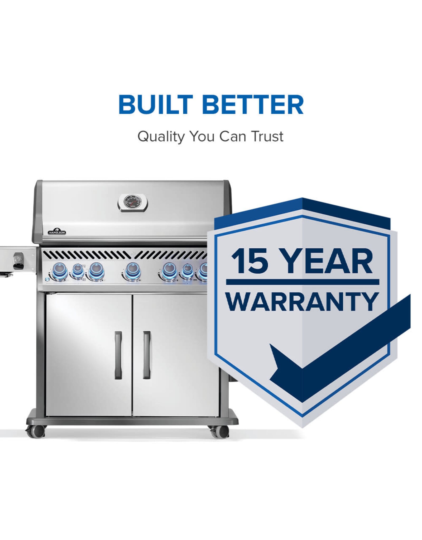 Napoleon Rogue® PRO-S 625 Gas Grill with Infrared Side and Rear Burners, Stainless Steel Propane