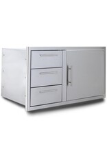 Blaze Outdoor Products Blaze Door Drawer Combo 39" w/ Soft Close Door and Drawers - BLZ-DDC-R-39-LTSC