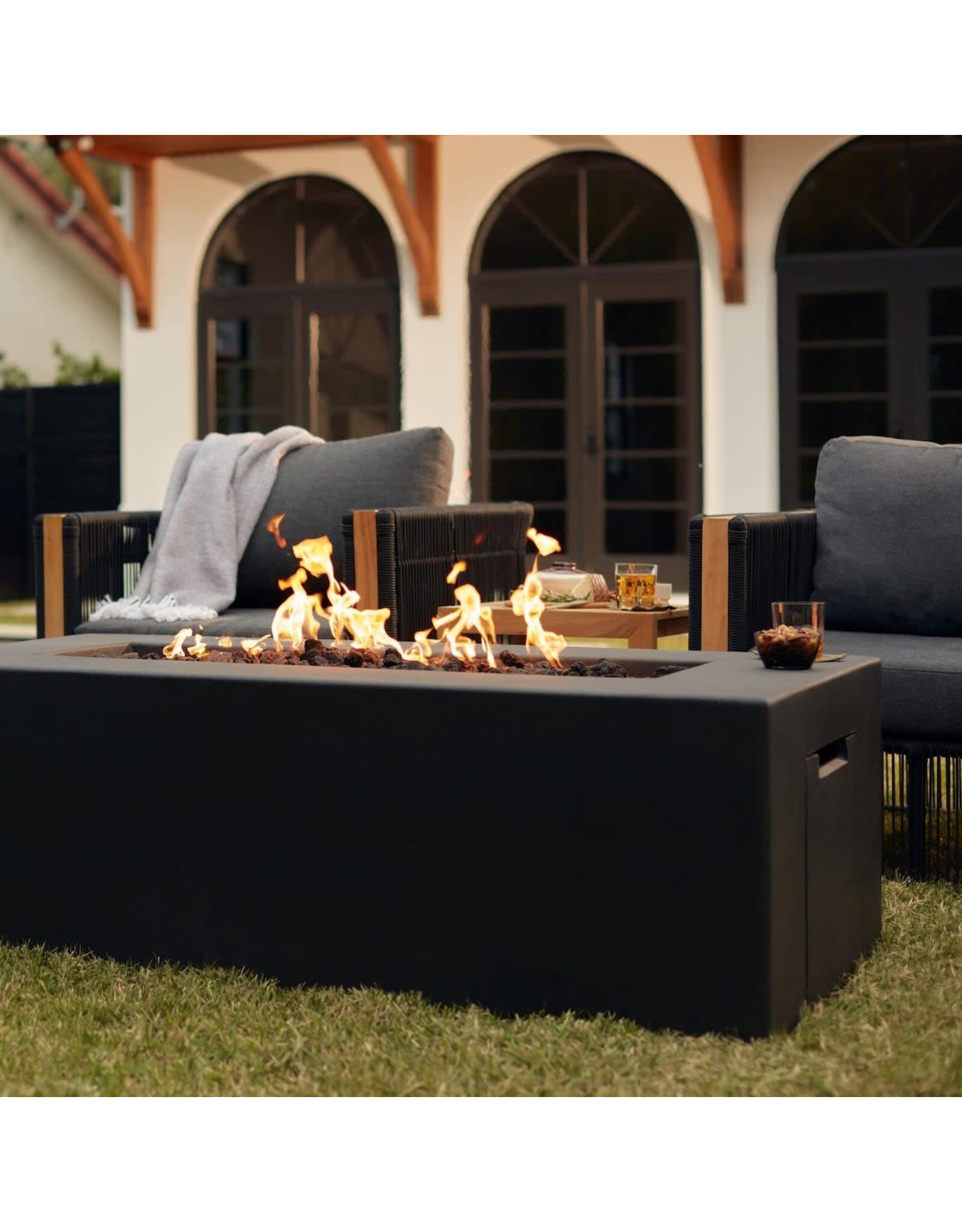 Blaze Outdoor Products Blaze 60" Fire Pit Table in Phantom Dark- LP - BLZ-60-FTABLE-LP
