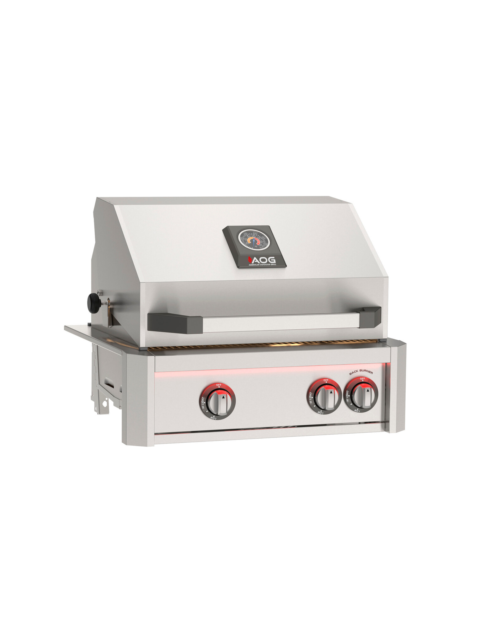 AOG AOG 24” L-Series Built-In Grill w/ Backburner & Rotisserie Kit - LP - AOG24LP