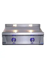 Le Griddle Le Griddle Pro Series 75 - 2 Burner Natural Gas - 3mm Plate WITH INTERIOR LIGHTS - OML75P3
