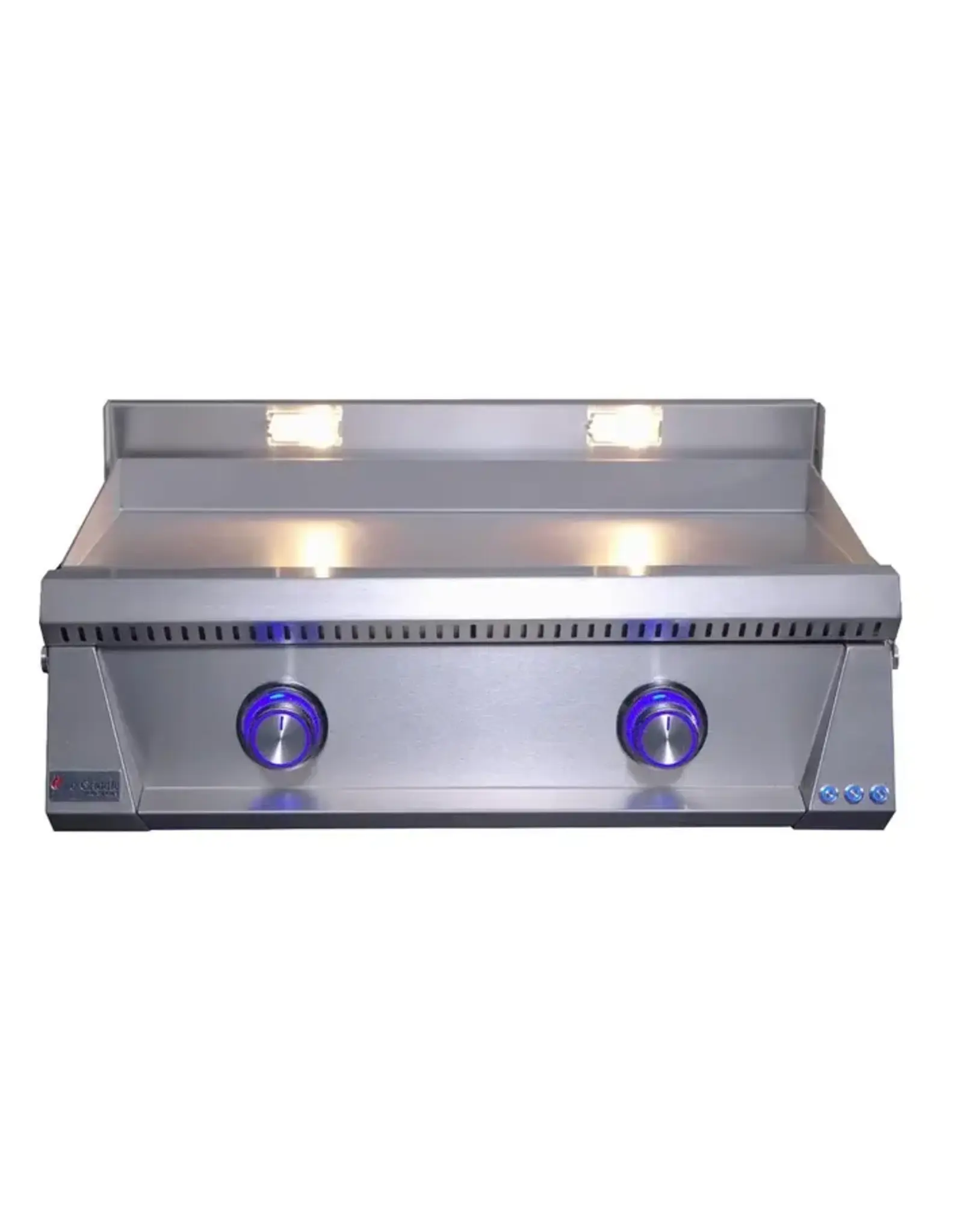 Le Griddle Le Griddle Pro Series 75 - 2 Burner Natural Gas - 3mm Plate WITH INTERIOR LIGHTS - OML75P3