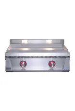 Le Griddle Le Griddle Pro Series 75 - 2 Burner Natural Gas - WITH INTERIOR LIGHTS - 6mm Plate - OML75P6