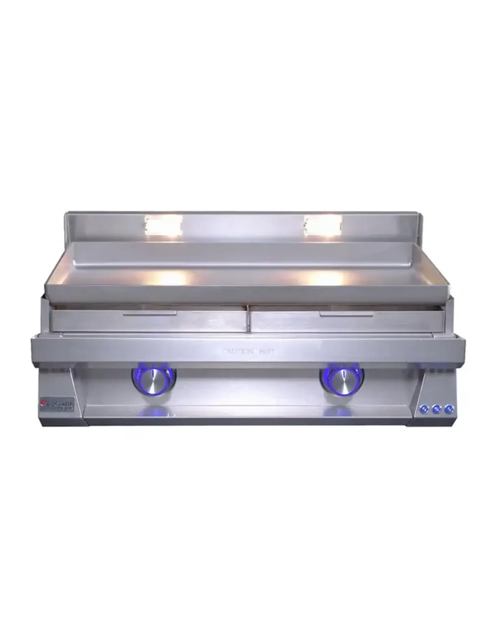 Le Griddle Le Griddle Pro Series 75 - 2 Burner Natural Gas - WITH INTERIOR LIGHTS - 6mm Plate - OML75P6