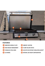 Blackstone Blackstone 28" Deep Griddle Stainless Steel w/Hood, NG Ready - 6301