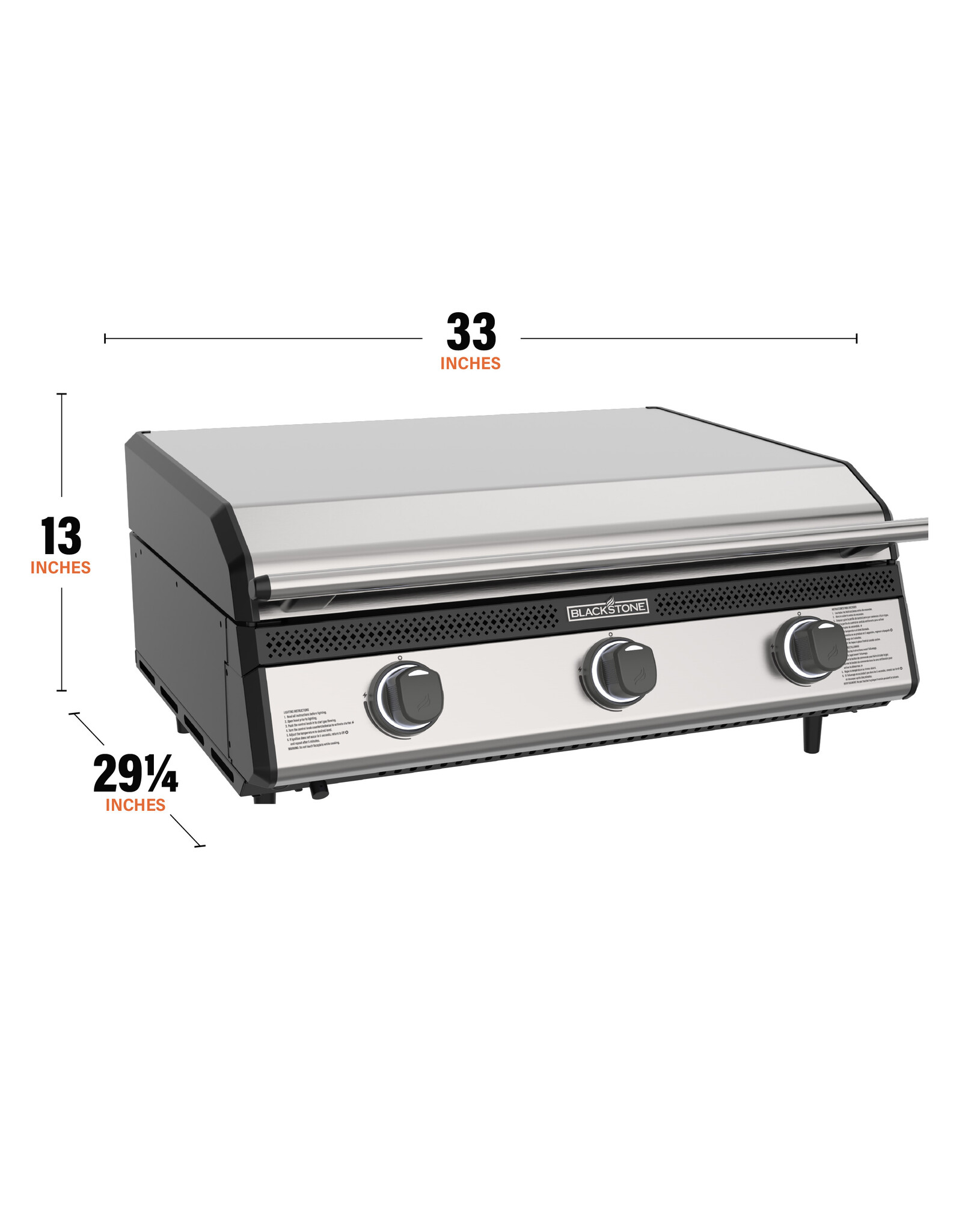 Blackstone Blackstone 28" Deep Griddle Stainless Steel w/Hood, NG Ready - 6301
